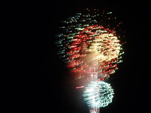 Colorful fireworks in Key West