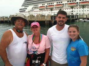 Photo after proposal in Key West on Fury parasailing boat
