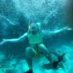 Photo of guy snorkeling in Key West