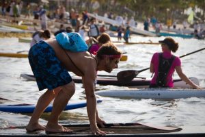 Competitors getting ready for the Annual Key West Paddleboard Classic 12 Mile Race