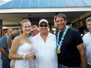 Eliza, Paul, & Marius at the welcome party in Key West
