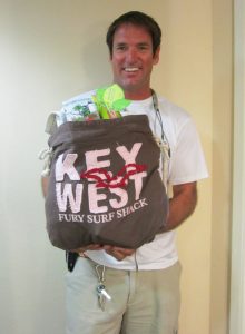 Marius with his Key West gift bag
