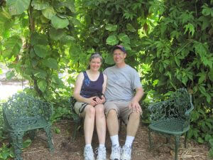 Fury's August Photo Contest Winners, Tammy and Dwayne sitting in a bench in Key West