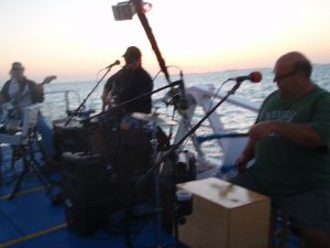 The Cory Heydon Band aboard a Fury boat in Key West