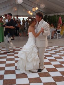 Ryan and Ashleigh at their first dance in their wedding