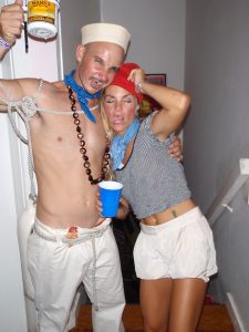 People dressed as sailors in Key West