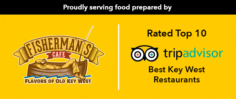 Fisherman's Cafe logo: rated one of the top 10 best restaurants in key west by TripAdvisor