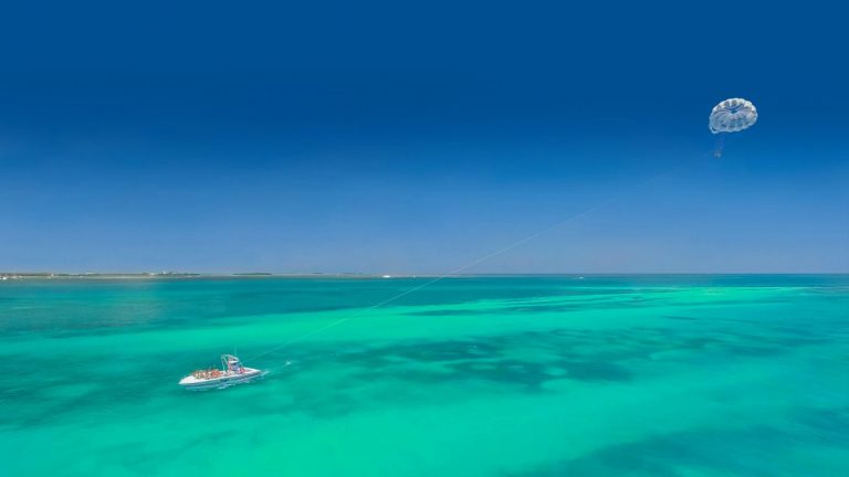 Key West Parasailing aerial shot