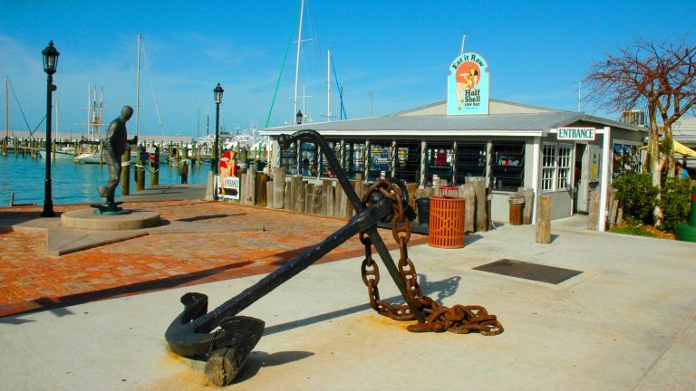 Giant seaport anchor in Key West