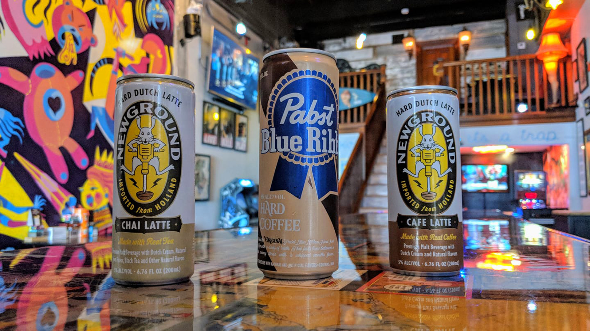 Beer cans from Retro room in Key West