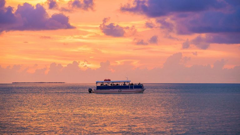 Fury Key West Corinthian Boat in Key West Sunset