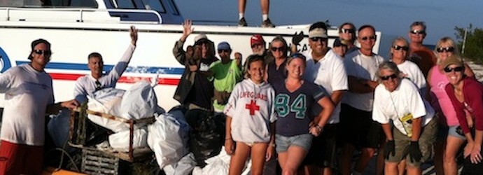 Volunteers at the Beach & Mangrove Cleanup in Key West