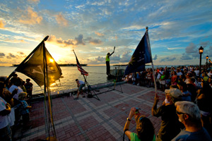 something to do in key west is go see the mallory square sunset celebration